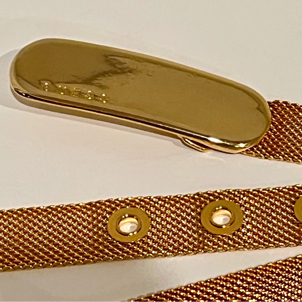 Vintage GUESS Gold-Tone Mesh Metal Belt Y2K Designer Chain Quiet Luxury Retro - Picture 10 of 13